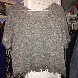 Silver glitter Hollister T-shirt